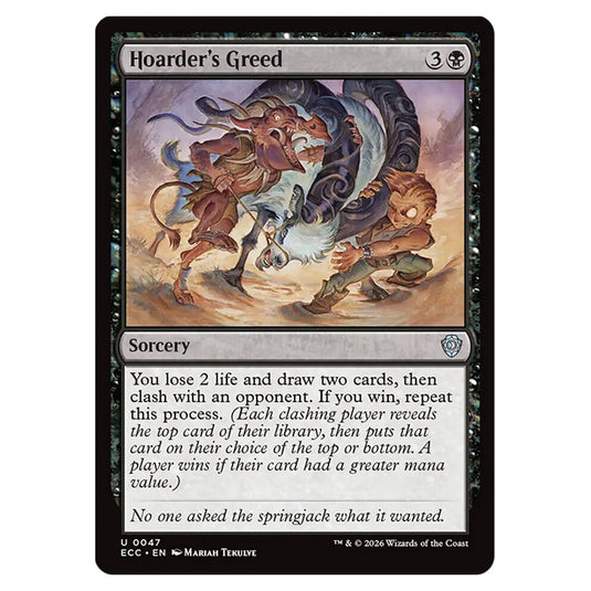Hoarder's Greed 0047 card from the Magic The Gathering set Lorwyn Eclipsed Commander