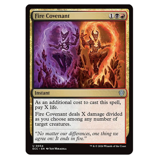 Fire Covenant 0054 card from the Magic The Gathering set Lorwyn Eclipsed Commander