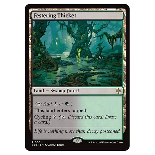 Festering Thicket 0061 card from the Magic The Gathering set Lorwyn Eclipsed Commander