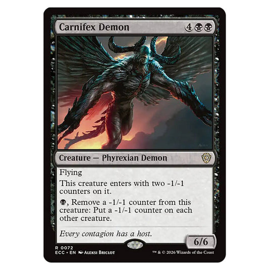 Carnifex Demon 0072 card from the Magic The Gathering set Lorwyn Eclipsed Commander