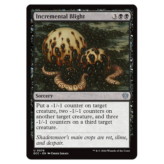 Incremental Blight 0076 card from the Magic The Gathering set Lorwyn Eclipsed Commander