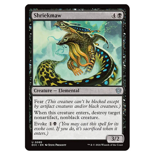 Shriekmaw 0085 card from the Magic The Gathering set Lorwyn Eclipsed Commander