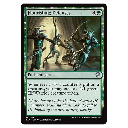 Flourishing Defenses 0107 card from the Magic The Gathering set Lorwyn Eclipsed Commander