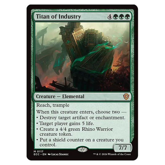 Titan of Industry 0117 card from the Magic The Gathering set Lorwyn Eclipsed Commander