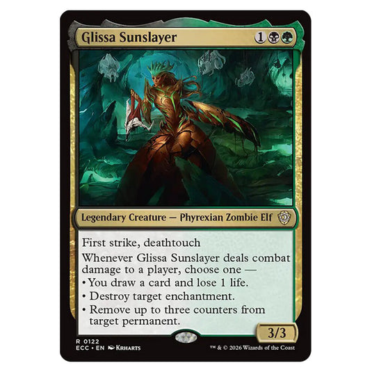 Glissa Sunslayer 0122 card from the Magic The Gathering set Lorwyn Eclipsed Commander