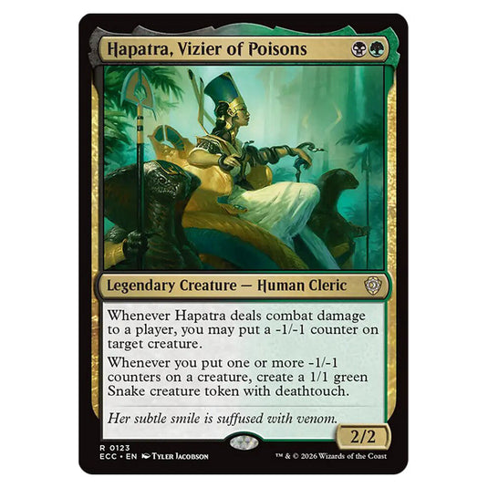 Hapatra, Vizier of Poisons 0123 card from the Magic The Gathering set Lorwyn Eclipsed Commander