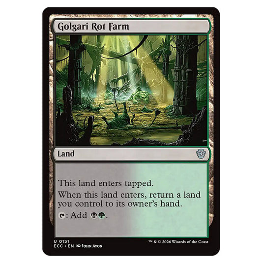 Golgari Rot Farm 0151 card from the Magic The Gathering set Lorwyn Eclipsed Commander