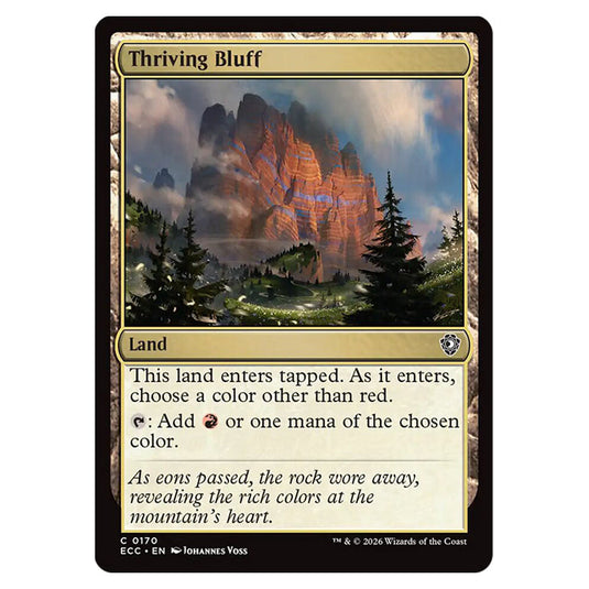 Thriving Bluff 0170 card from the Magic The Gathering set Lorwyn Eclipsed Commander