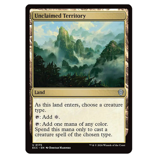 Unclaimed Territory 0175 card from the Magic The Gathering set Lorwyn Eclipsed Commander