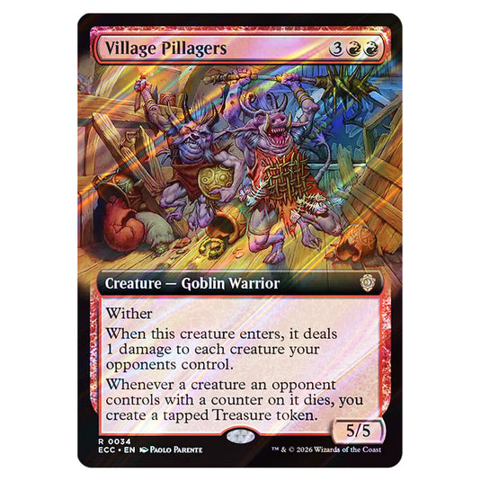Village Pillagers 0034 card from the Magic The Gathering set Lorwyn Eclipsed Commander