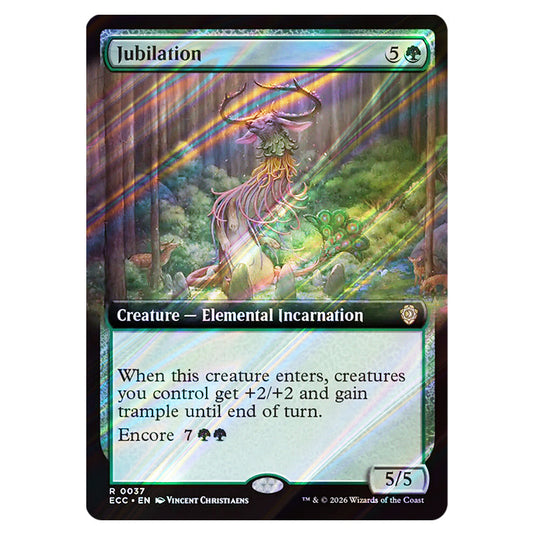 Jubilation 0037 card from the Magic The Gathering set Lorwyn Eclipsed Commander