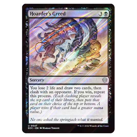 Hoarder's Greed 0047 card from the Magic The Gathering set Lorwyn Eclipsed Commander