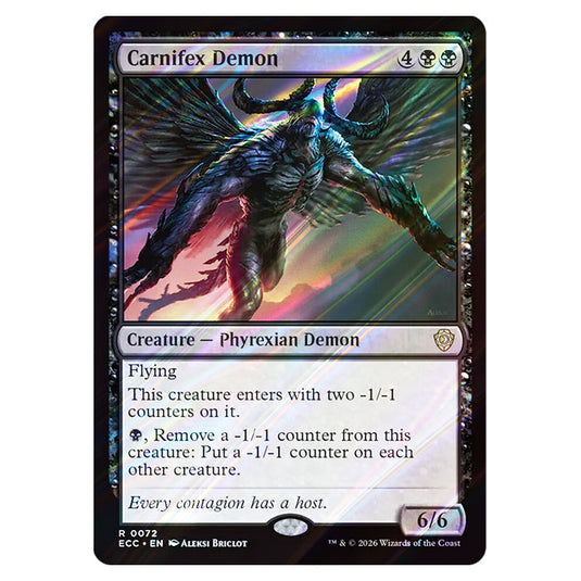 Carnifex Demon 0072 card from the Magic The Gathering set Lorwyn Eclipsed Commander
