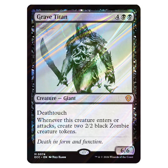 Grave Titan 0074 card from the Magic The Gathering set Lorwyn Eclipsed Commander
