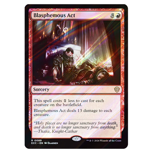 Blasphemous Act 0089 card from the Magic The Gathering set Lorwyn Eclipsed Commander