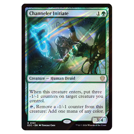 Channeler Initiate 0101 card from the Magic The Gathering set Lorwyn Eclipsed Commander