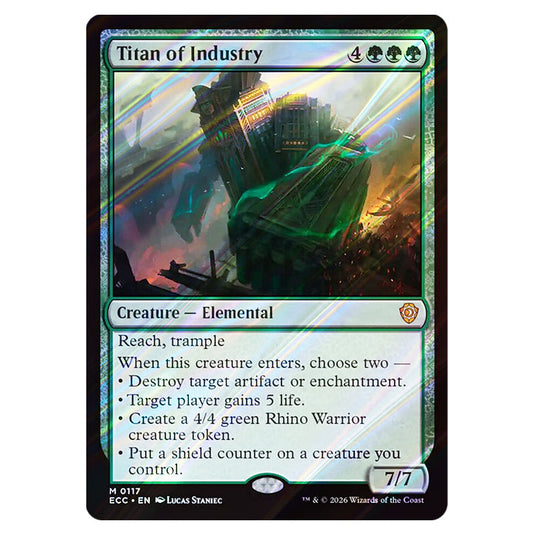 Titan of Industry 0117 card from the Magic The Gathering set Lorwyn Eclipsed Commander