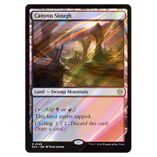 Canyon Slough 0145 card from the Magic The Gathering set Lorwyn Eclipsed Commander
