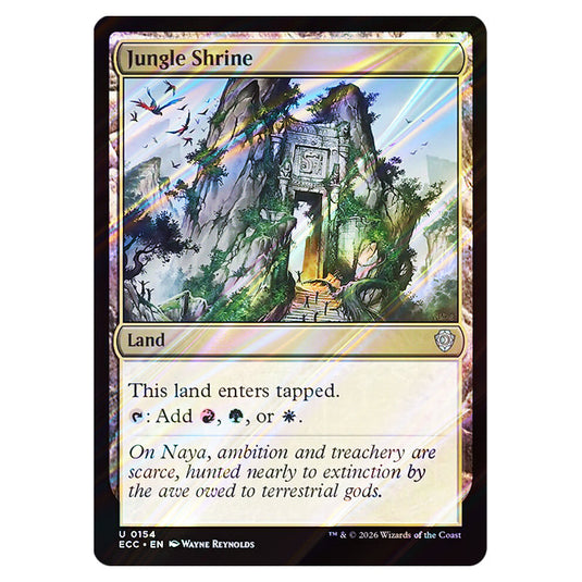 Jungle Shrine 0154 card from the Magic The Gathering set Lorwyn Eclipsed Commander