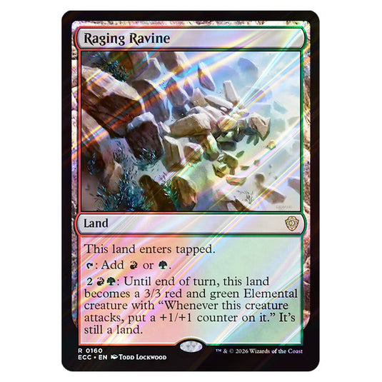 Raging Ravine 0160 card from the Magic The Gathering set Lorwyn Eclipsed Commander