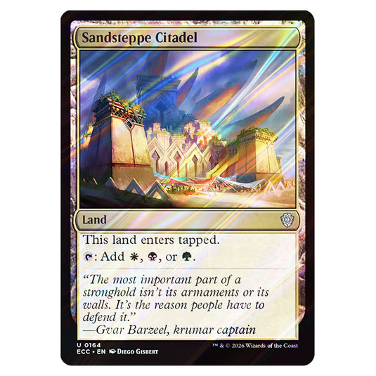 Sandsteppe Citadel 0164 card from the Magic The Gathering set Lorwyn Eclipsed Commander