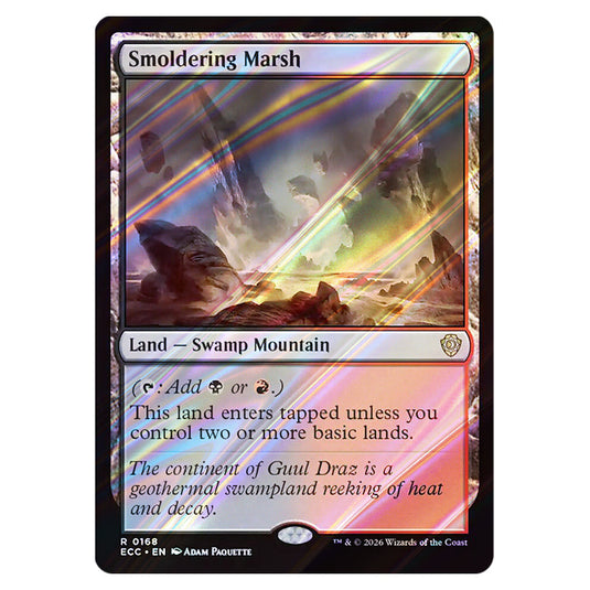 Smoldering Marsh 0168 card from the Magic The Gathering set Lorwyn Eclipsed Commander