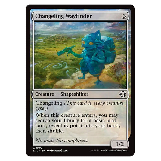 Changeling Wayfinder 0001 card from the Magic The Gathering set Lorwyn Eclipsed