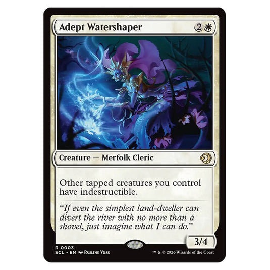 Adept Watershaper 0003 card from the Magic The Gathering set Lorwyn Eclipsed