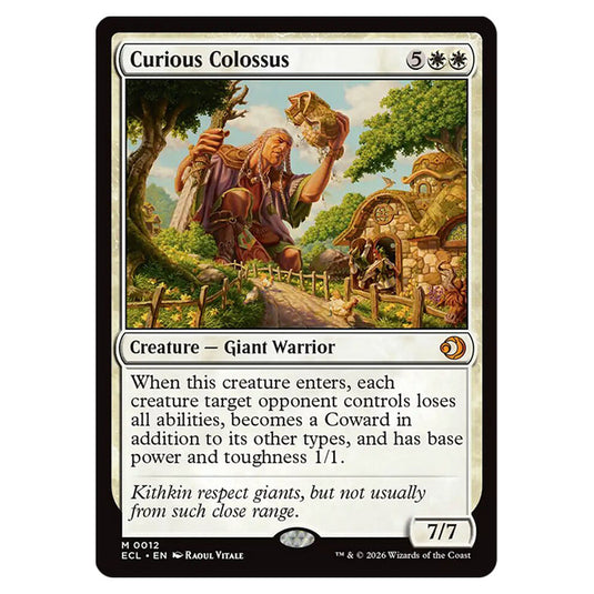 Curious Colossus 0012 card from the Magic The Gathering set Lorwyn Eclipsed