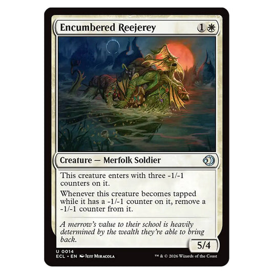 Encumbered Reejerey 0014 card from the Magic The Gathering set Lorwyn Eclipsed