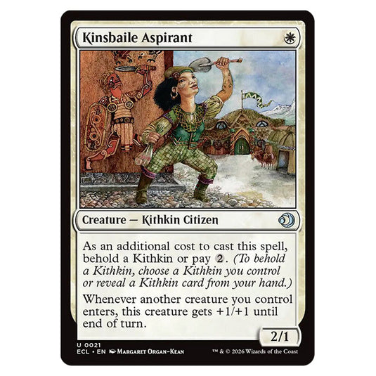Kinsbaile Aspirant 0021 card from the Magic The Gathering set Lorwyn Eclipsed