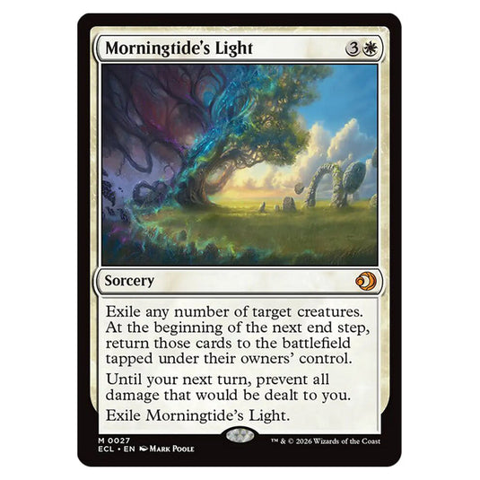Morningtide's Light 0027 card from the Magic The Gathering set Lorwyn Eclipsed