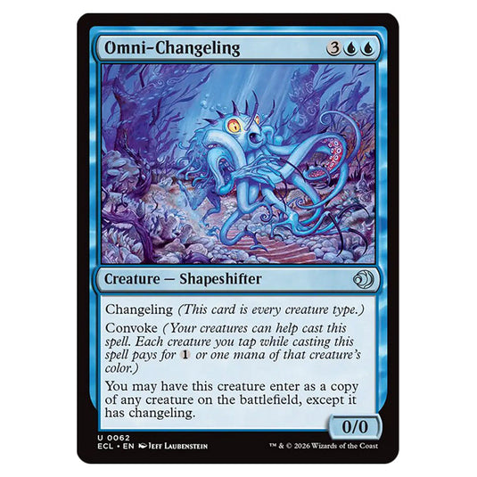 Omni-Changeling 0062 card from the Magic The Gathering set Lorwyn Eclipsed