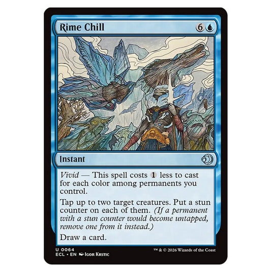 Rime Chill 0064 card from the Magic The Gathering set Lorwyn Eclipsed
