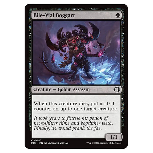 Bile-Vial Boggart 0087 card from the Magic The Gathering set Lorwyn Eclipsed