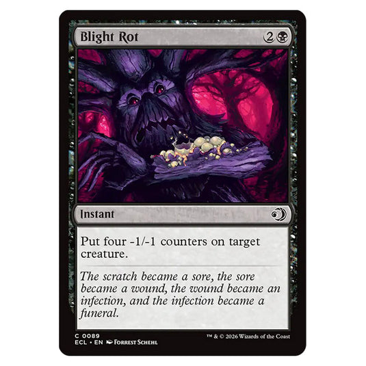 Blight Rot 0089 card from the Magic The Gathering set Lorwyn Eclipsed