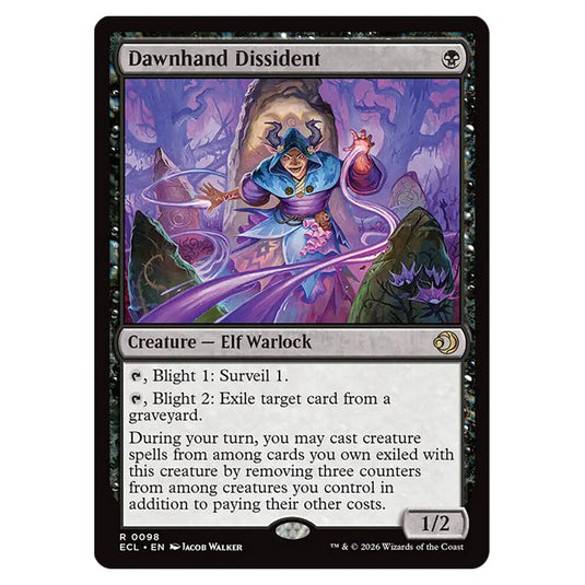Dawnhand Dissident 0098 card from the Magic The Gathering set Lorwyn Eclipsed
