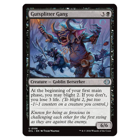 Gutsplitter Gang 0106 card from the Magic The Gathering set Lorwyn Eclipsed
