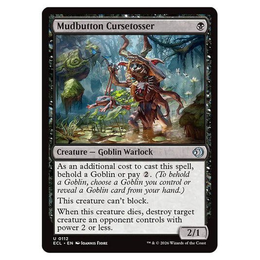 Mudbutton Cursetosser 0112 card from the Magic The Gathering set Lorwyn Eclipsed