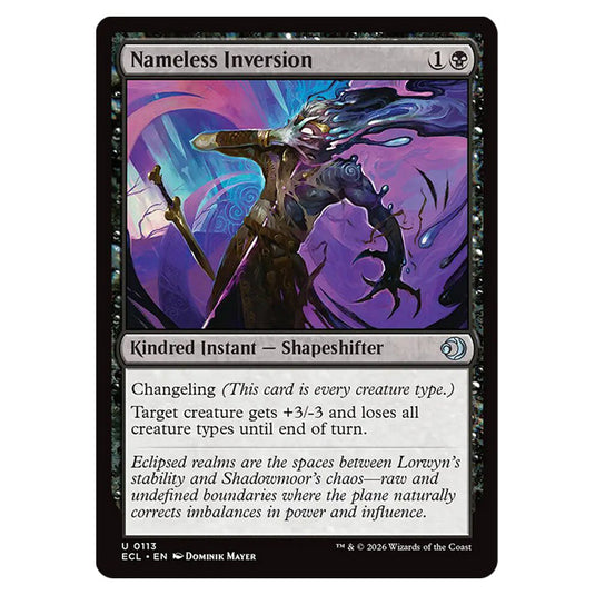 Nameless Inversion 0113 card from the Magic The Gathering set Lorwyn Eclipsed