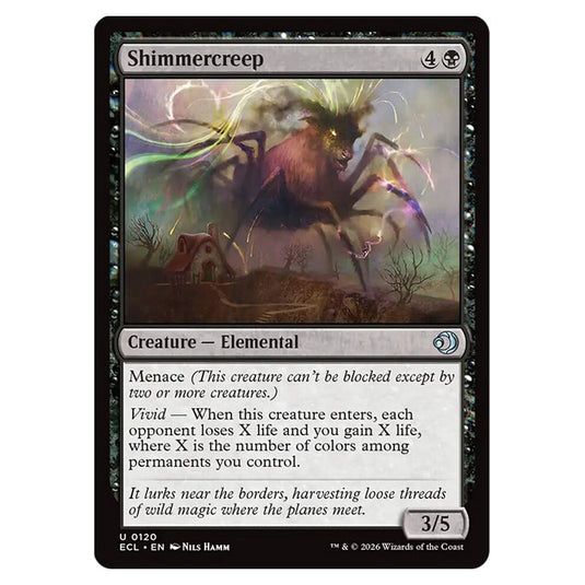 Shimmercreep 0120 card from the Magic The Gathering set Lorwyn Eclipsed