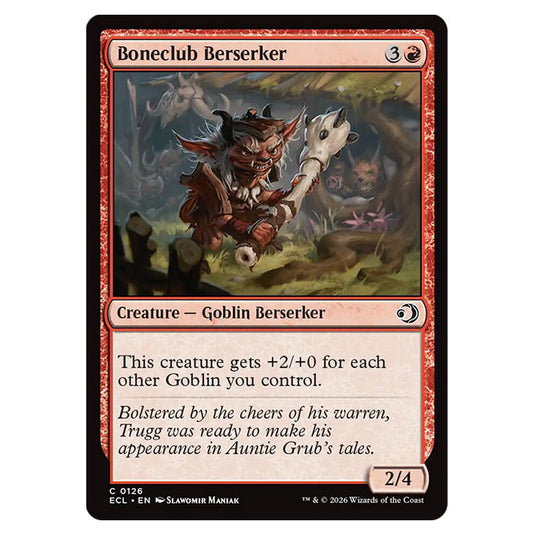 Boneclub Berserker 0126 card from the Magic The Gathering set Lorwyn Eclipsed