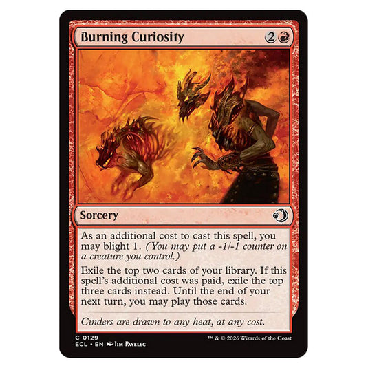 Burning Curiosity 0129 card from the Magic The Gathering set Lorwyn Eclipsed
