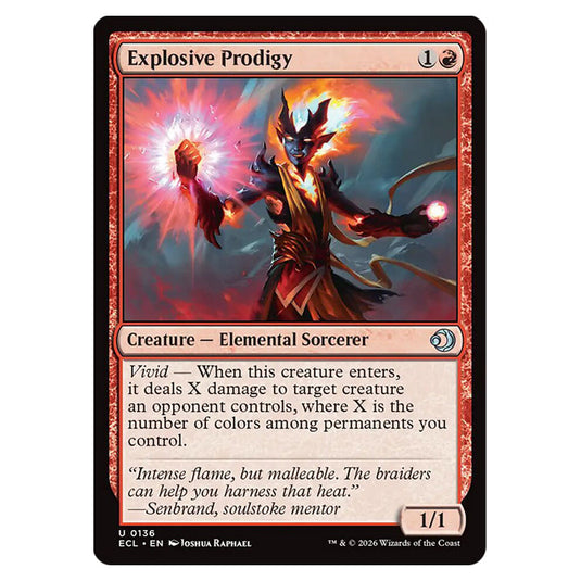 Explosive Prodigy 0136 card from the Magic The Gathering set Lorwyn Eclipsed