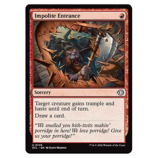 Impolite Entrance 0146 card from the Magic The Gathering set Lorwyn Eclipsed