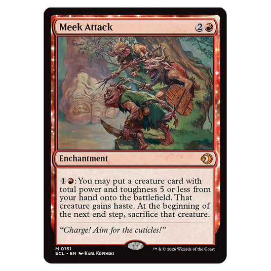 Meek Attack 0151 card from the Magic The Gathering set Lorwyn Eclipsed