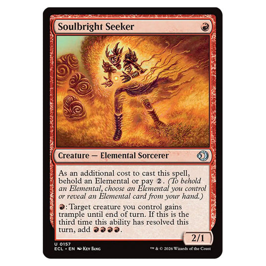 Soulbright Seeker 0157 card from the Magic The Gathering set Lorwyn Eclipsed