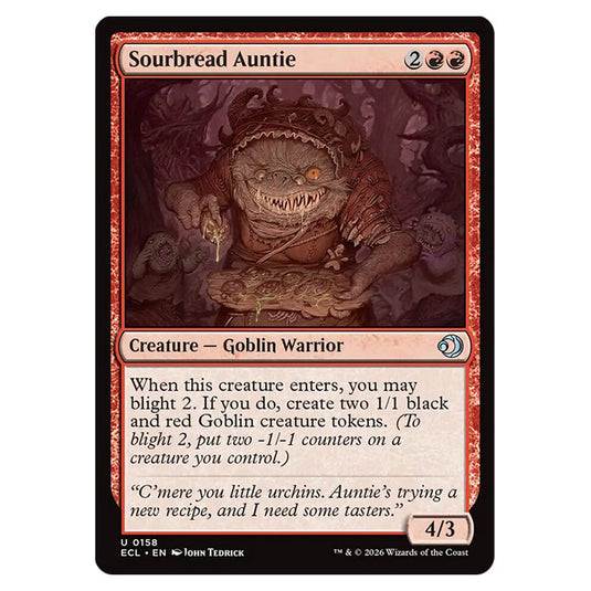 Sourbread Auntie 0158 card from the Magic The Gathering set Lorwyn Eclipsed