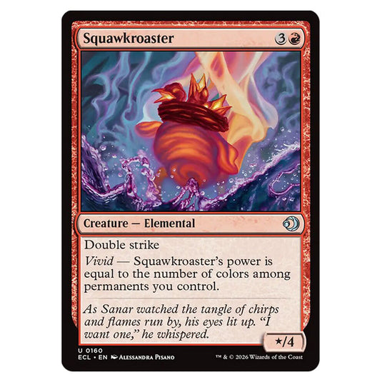 Squawkroaster 0160 card from the Magic The Gathering set Lorwyn Eclipsed