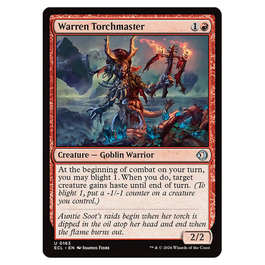 Warren Torchmaster 0163 card from the Magic The Gathering set Lorwyn Eclipsed